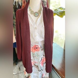 Lucy & Laurel Maroon cardigan